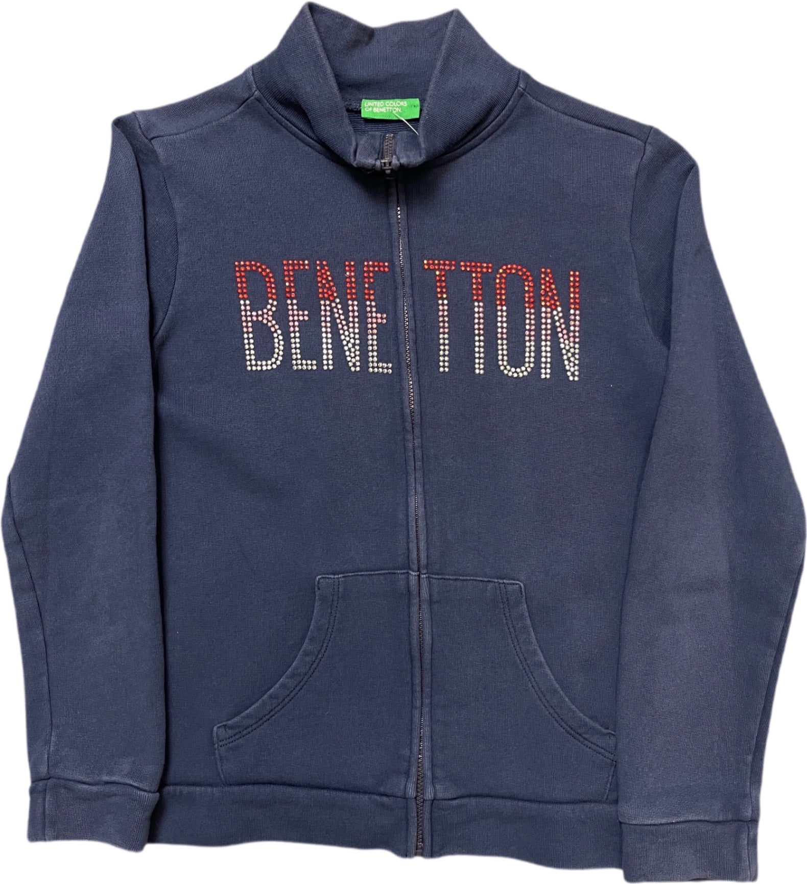 Benetton Sweatshirt Blau Y2K XS (KINDERSIZE - M)