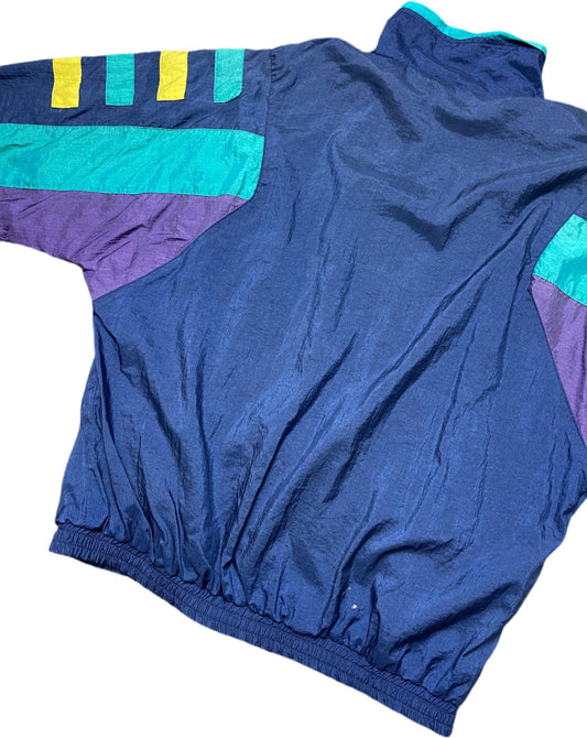 Vintage Killtec Trainingsjacke Blau, Türkis und Lila Nylon XL