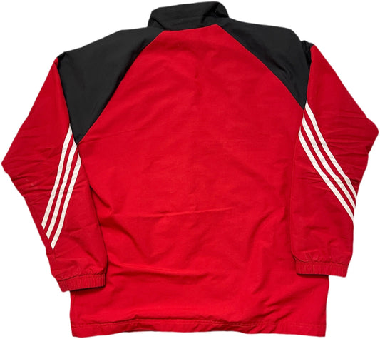 Adidas Trainingsjacke Rot und Schwarz Polyester XL