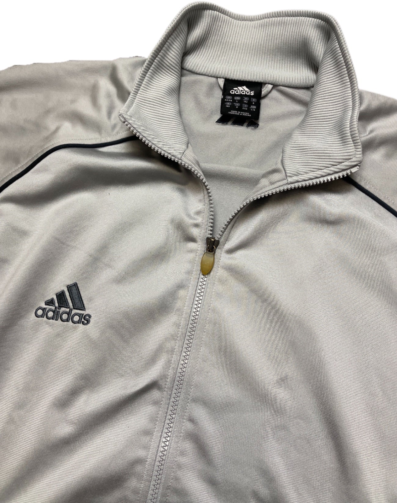 Vintage Adidas Jacke Weiß Polyester L