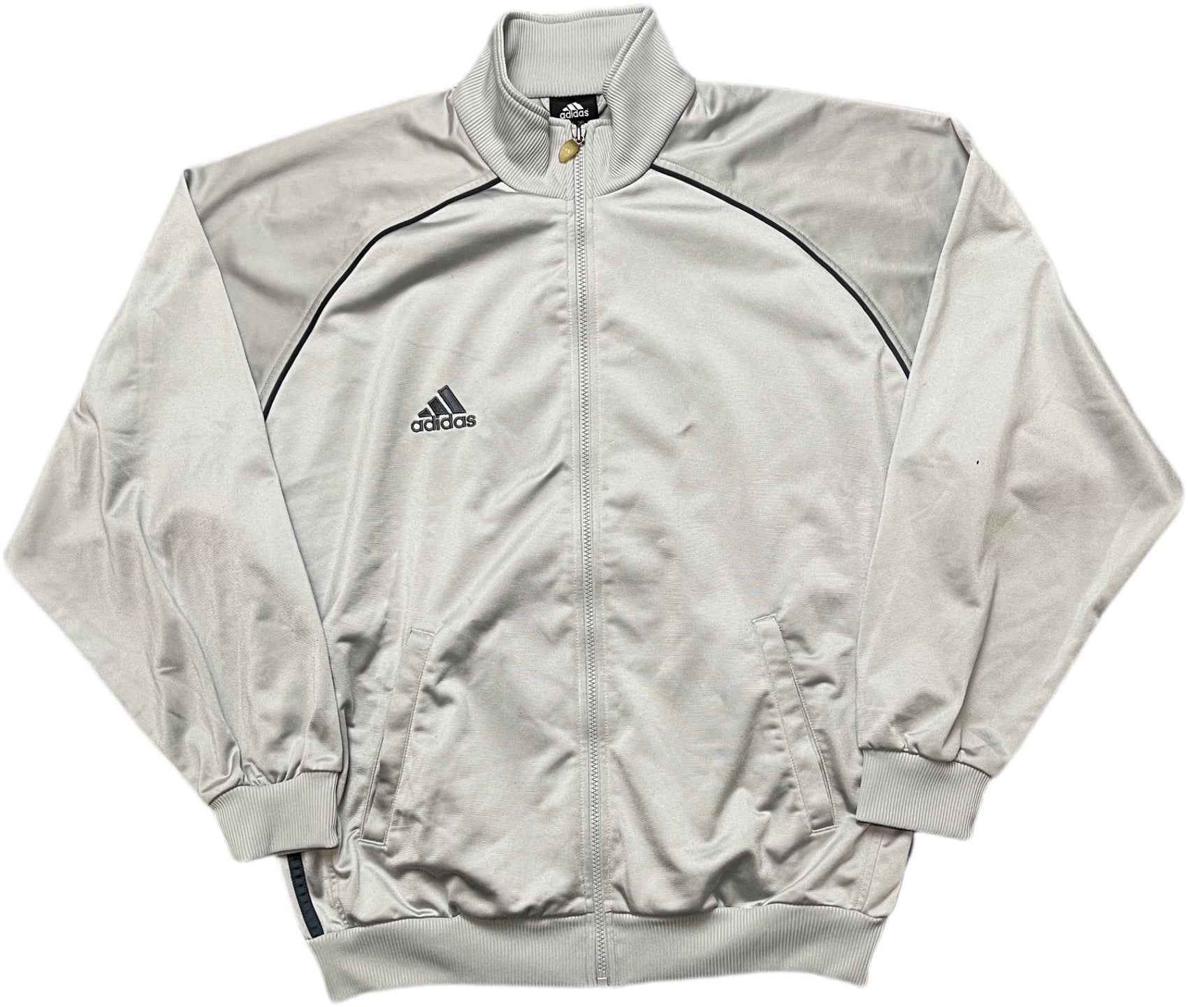 Vintage Adidas Jacke Weiß Polyester L