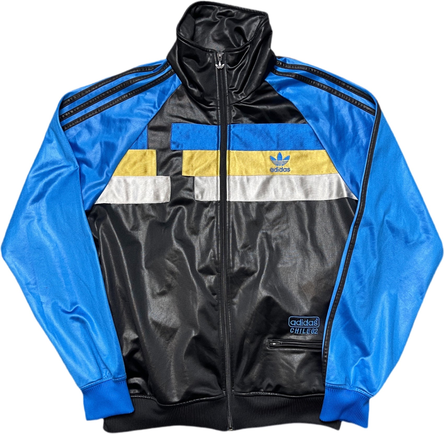 Adidas Chile Trainingsjacke Blau und Schwarz Polyester L