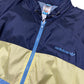 Vintage 90s Adidas Trainingsjacke Dunkelblau und Hellblau Nylon M