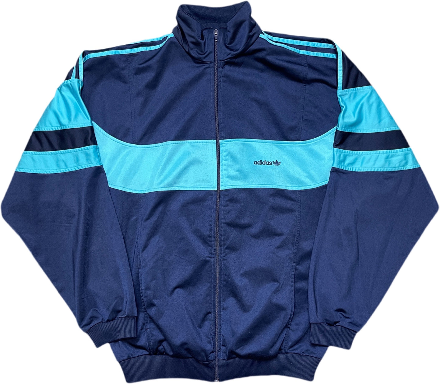 Vintage 90s Adidas Trainingsjacke Blau Polyester XL