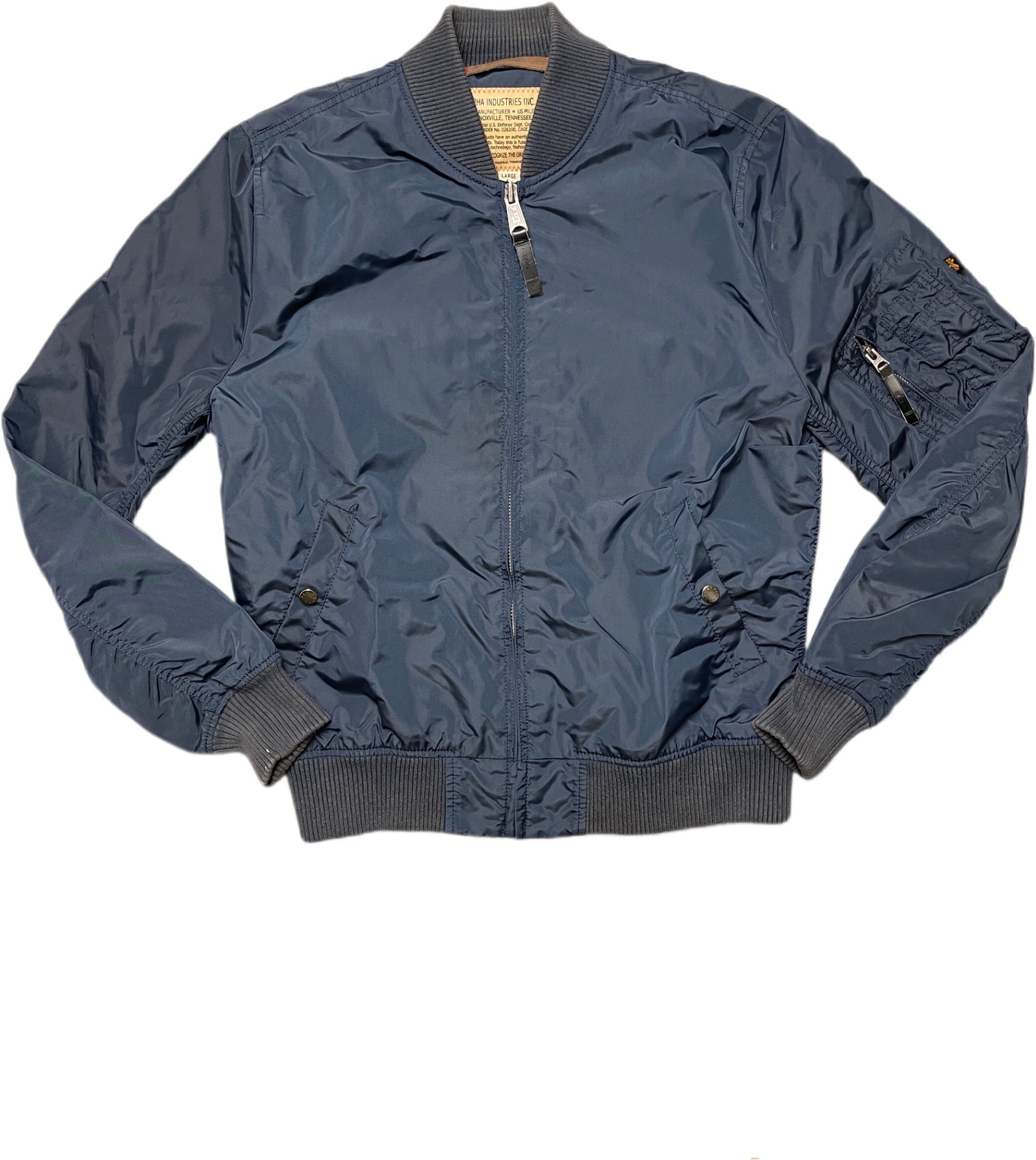 Alpha Industries Bomberjacke Dunkelblau Nylon L