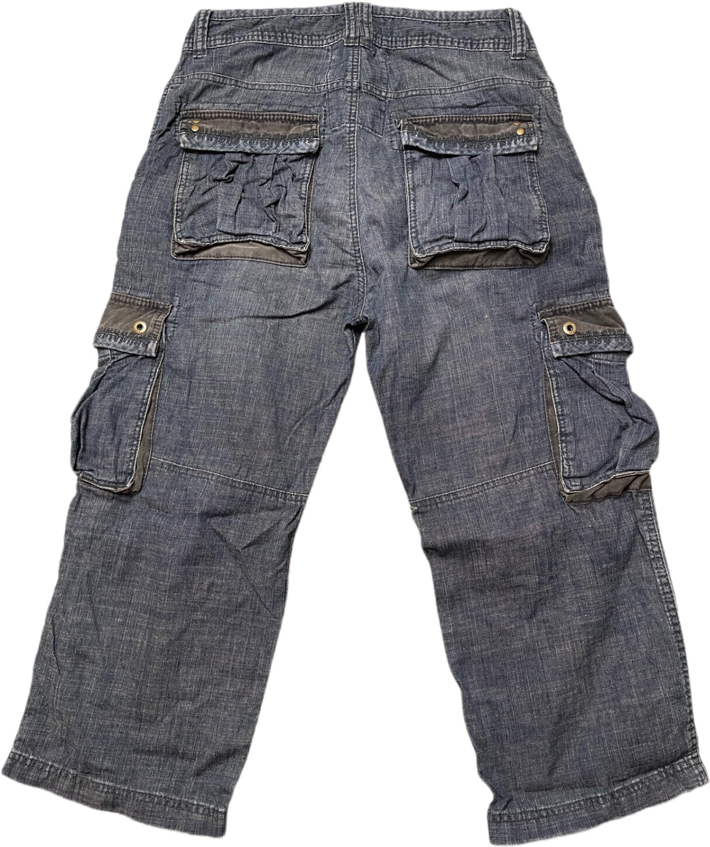 Y2K Esprit Cargohose Blau Baumwolle M