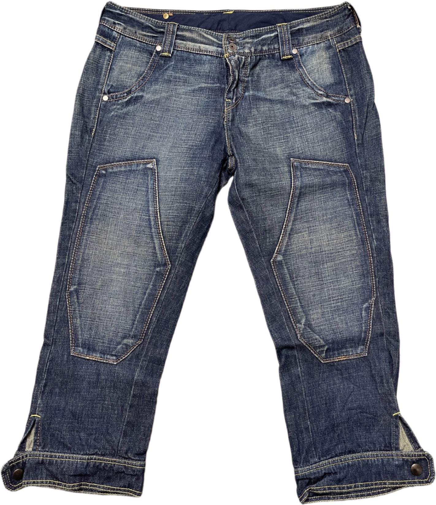 Y2K Benetton Jeanshose Blau Baumwolle XXL