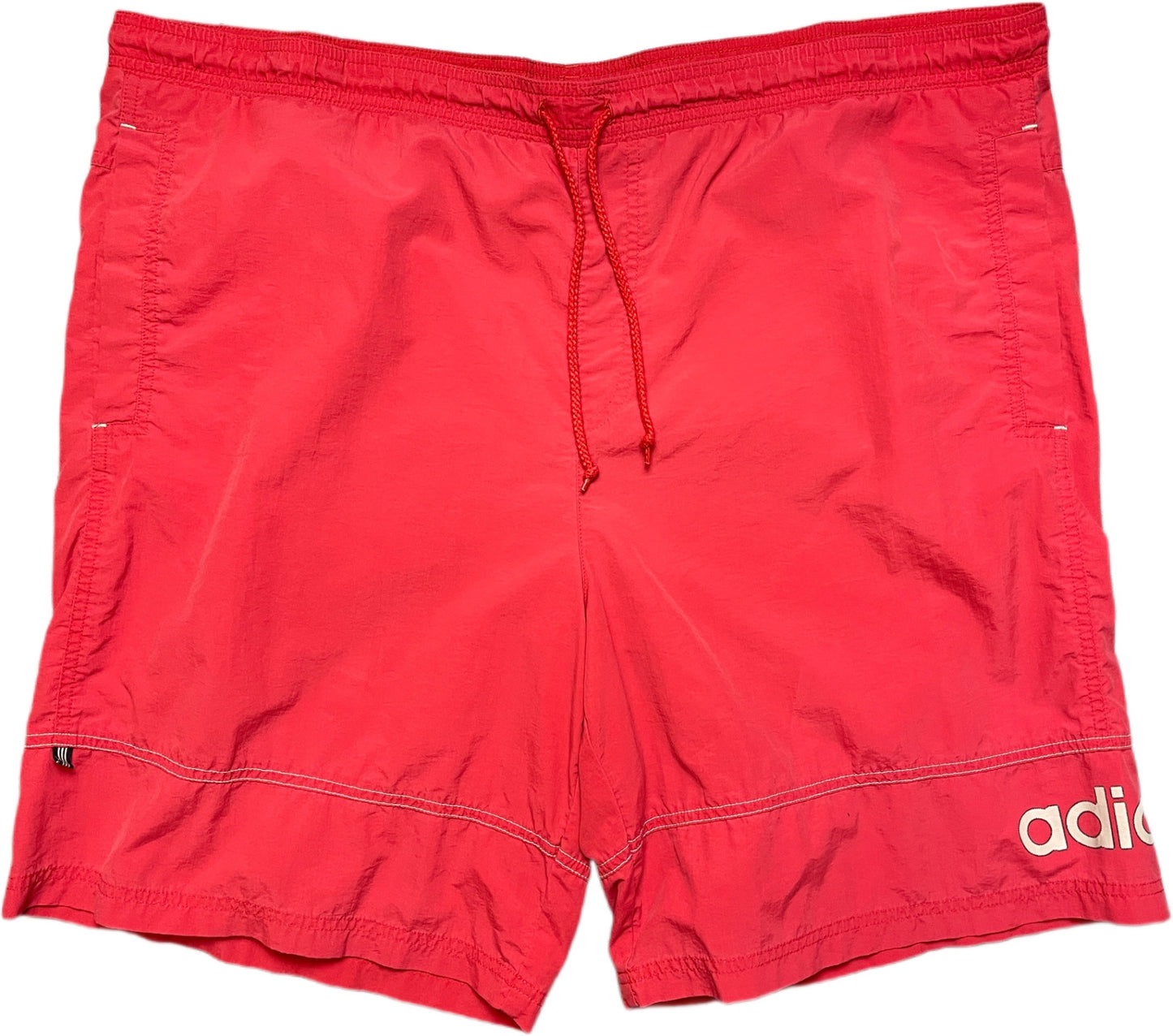 Vintage Adidas Badeshorts Rot Nylon 2002 XL