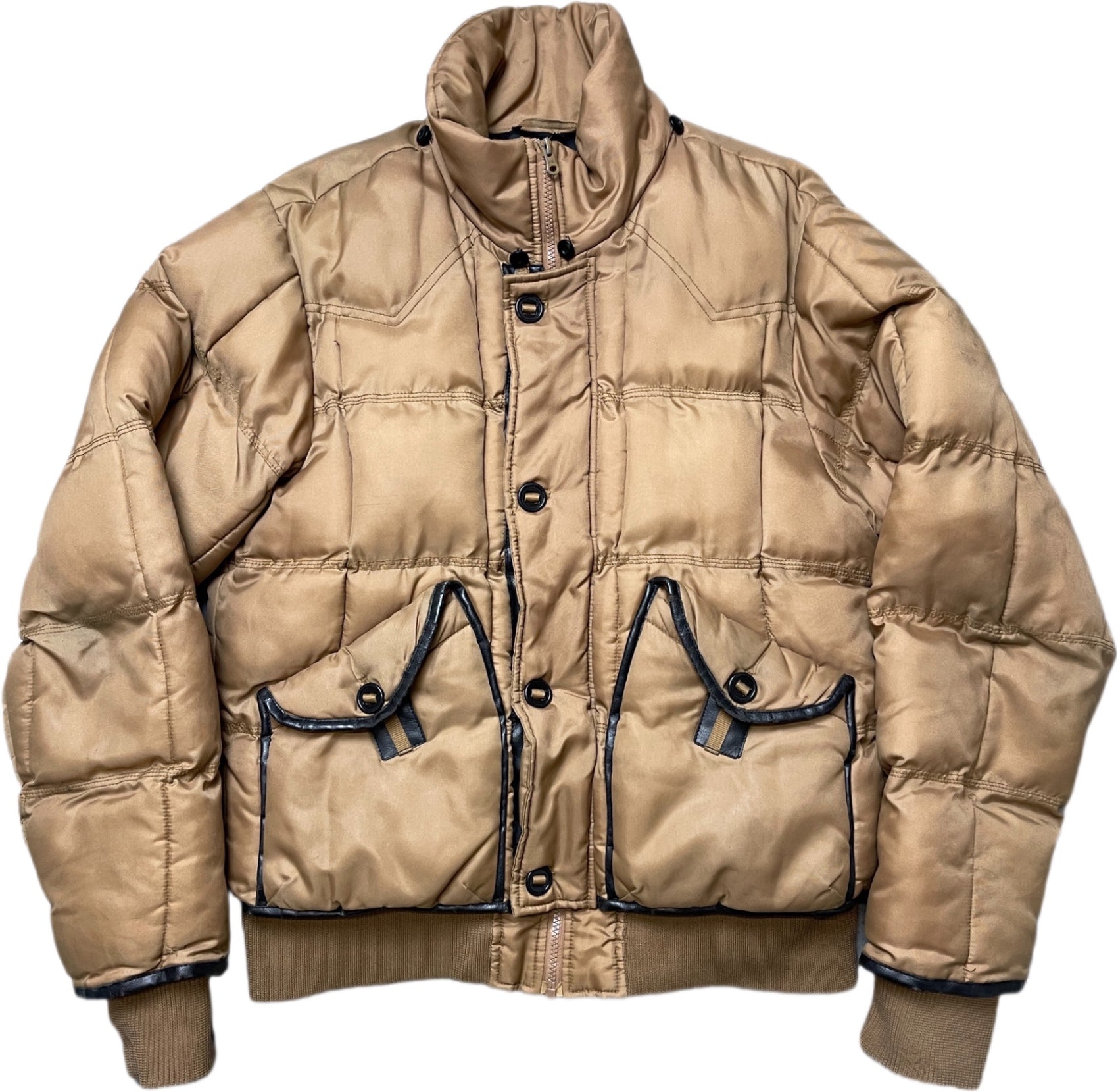 Vintage Avirex Bomberjacke Beige Synthetik L