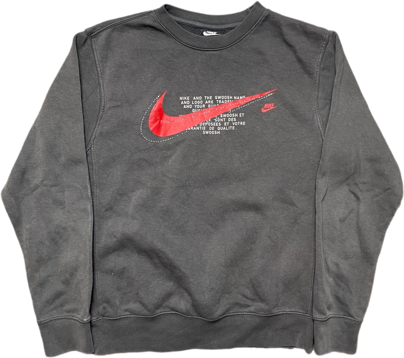 Nike Sweatshirt Grau Baumwolle XS