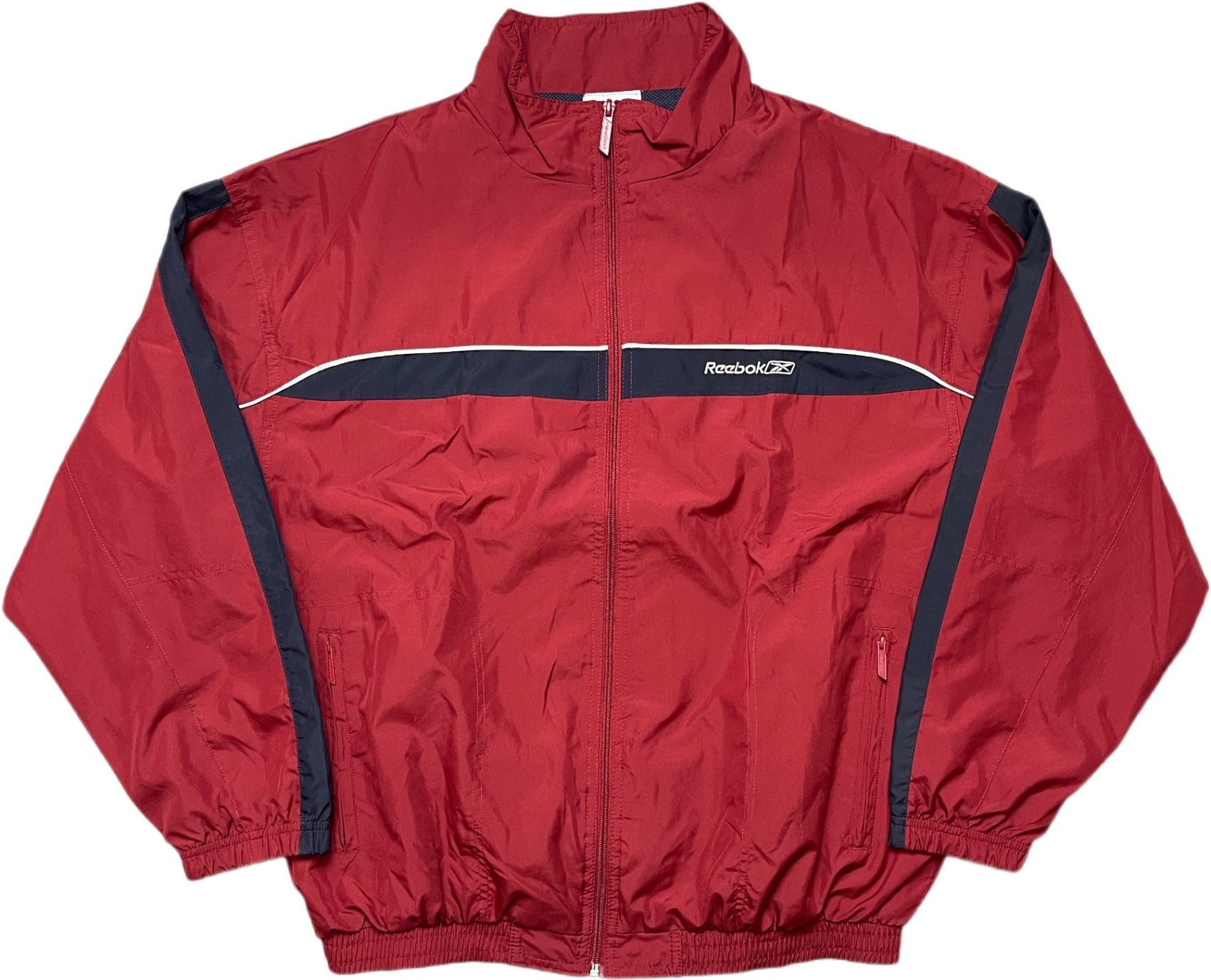 Vintage Reebok Trainingsjacke Rot Synthetik M