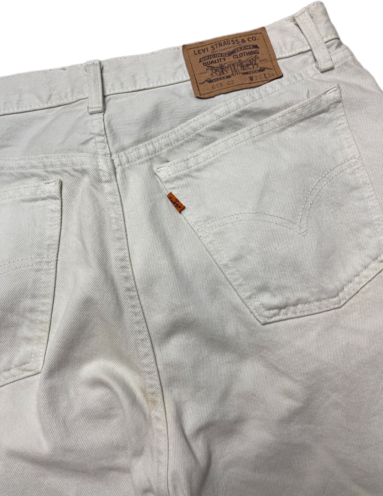 Vintage Levi's 615 Jeanshose Weiß Baumwolle XL