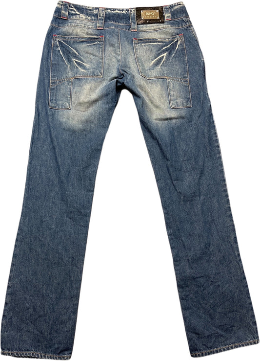 SUAT Bahceci Jeanshose Blau Baumwolle XL