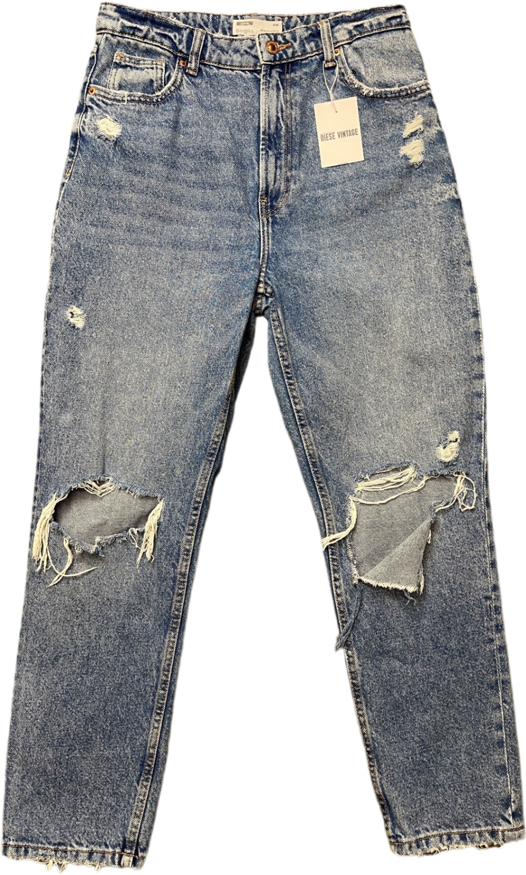 Bershka Jeanshose Blau Baumwollmix M