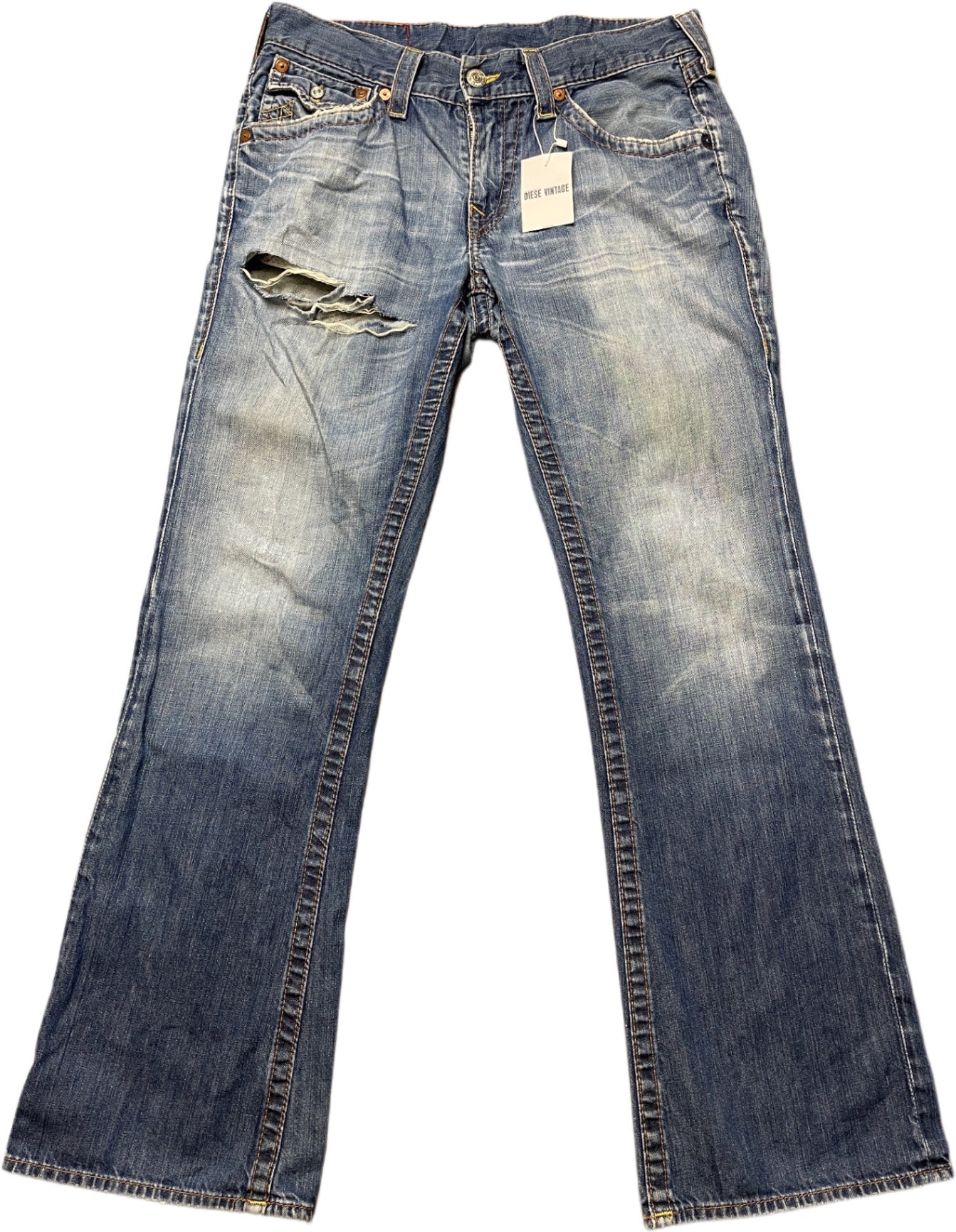 Vintage True Religion Jeanshose Blau Baumwolle M