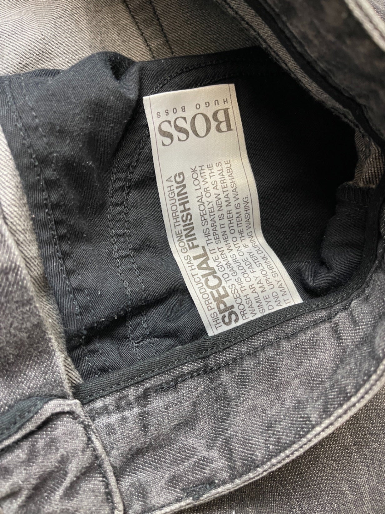 Boss Jeanshose Schwarz Baumwolle L