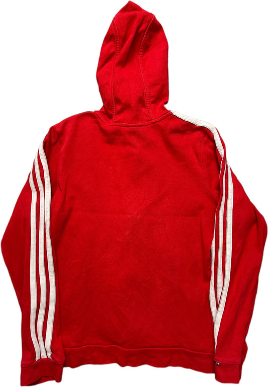 Vintage Adidas Kapuzensweatshirt Rot Baumwolle M