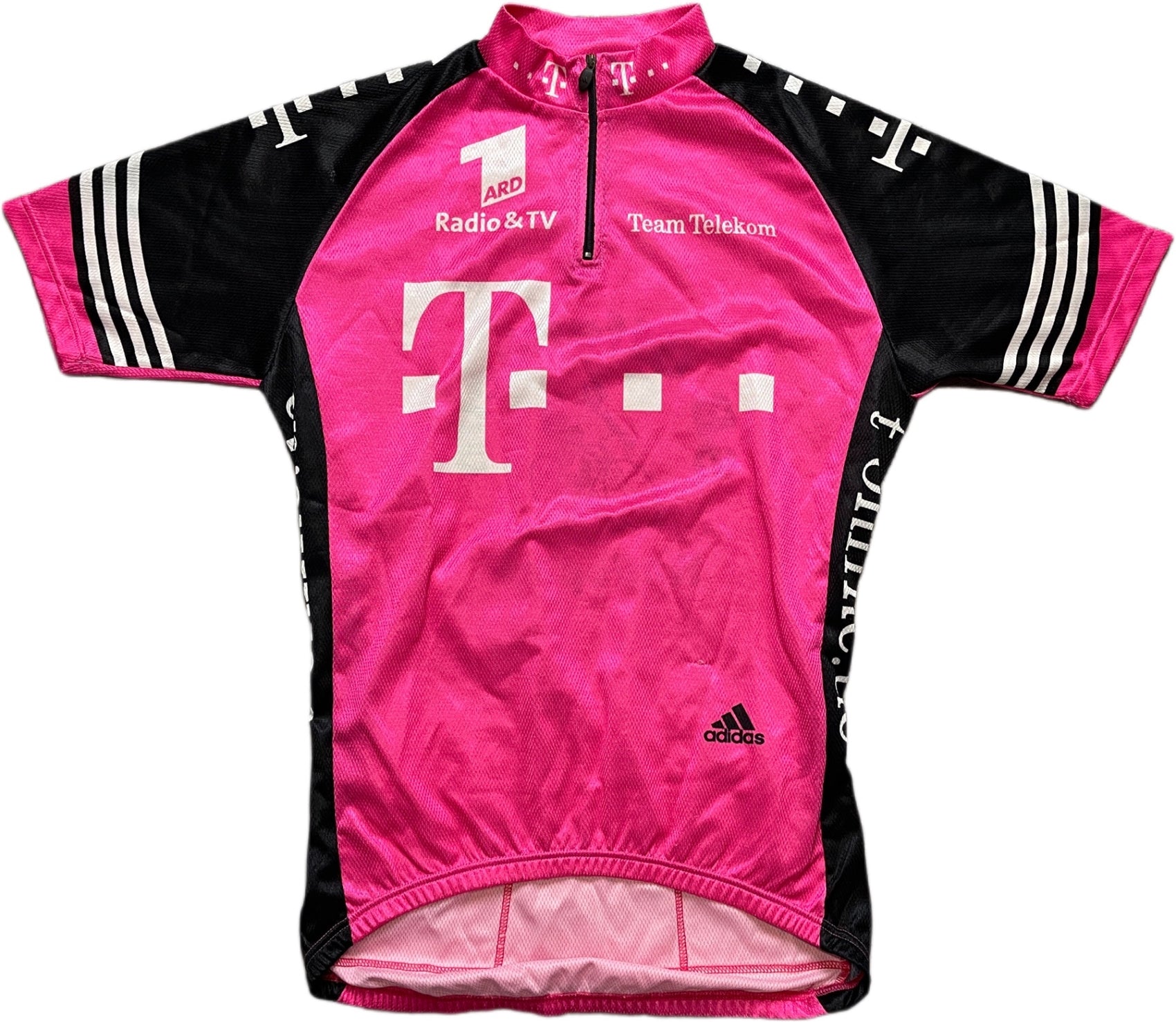 Vintage Adidas Trikot Pink und Schwarz Synthetik 2003 L