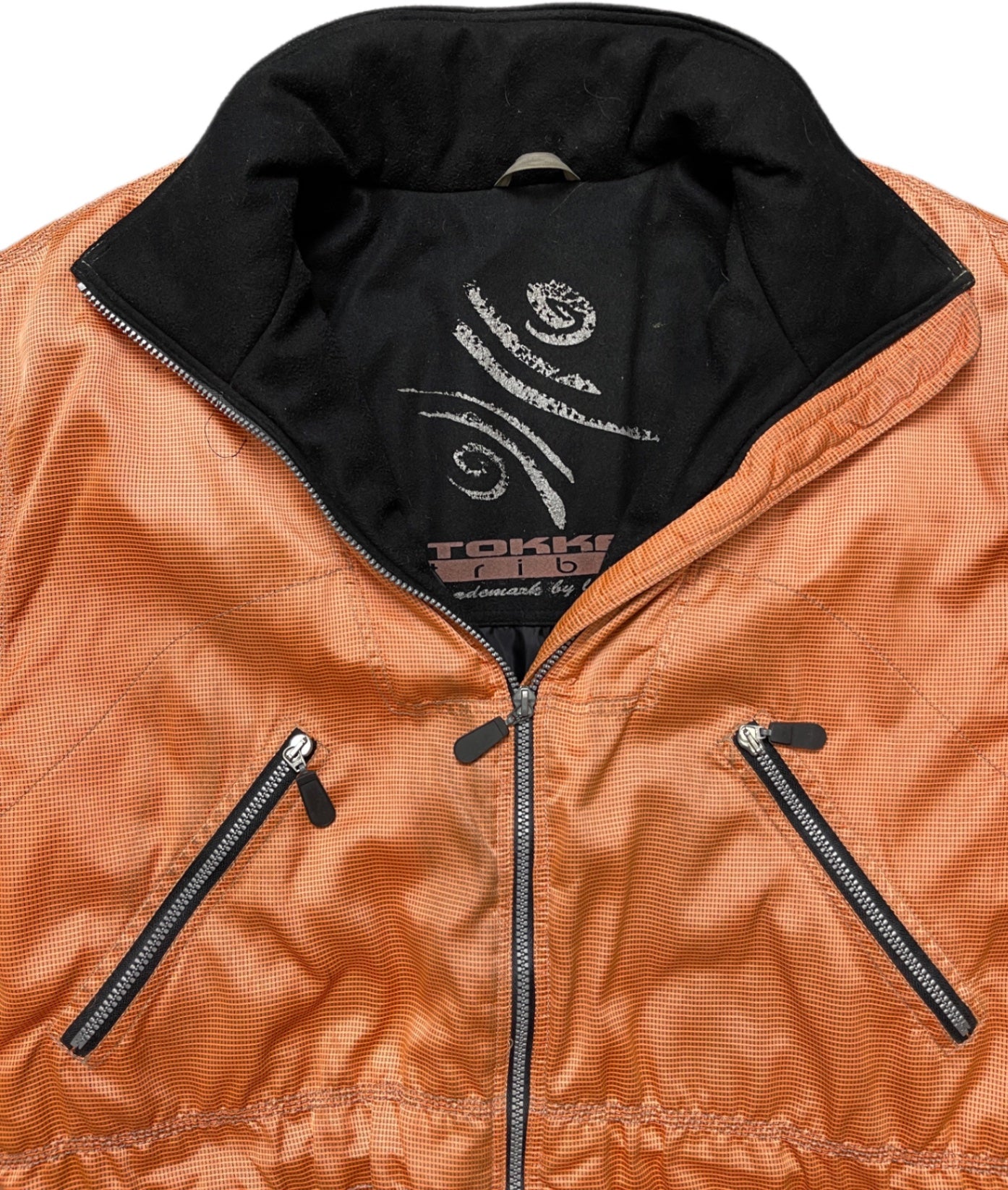 Vintage Tokka Tribe Jacke Orange Nylonmix M