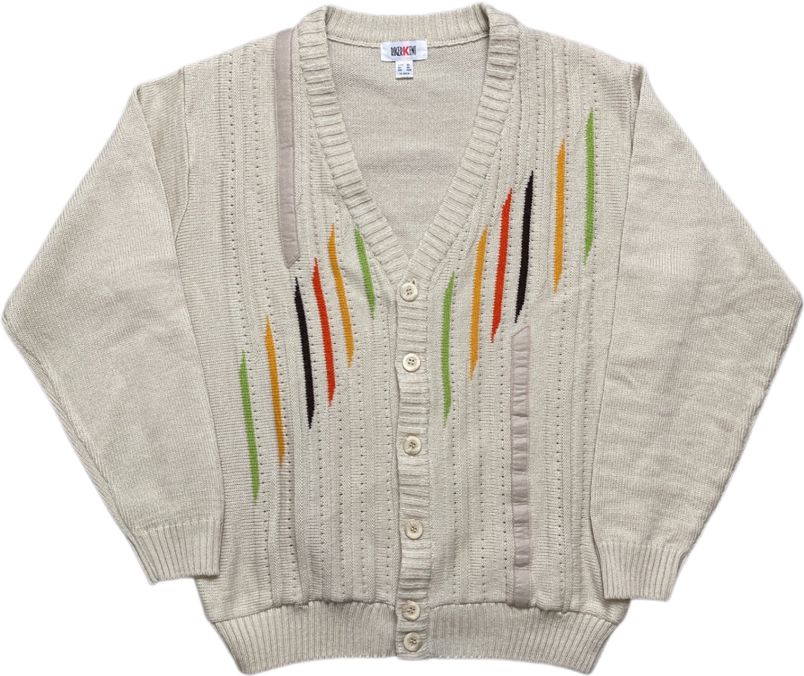 Vintage Roger Kent Cardigan Beige Polyacryl XL