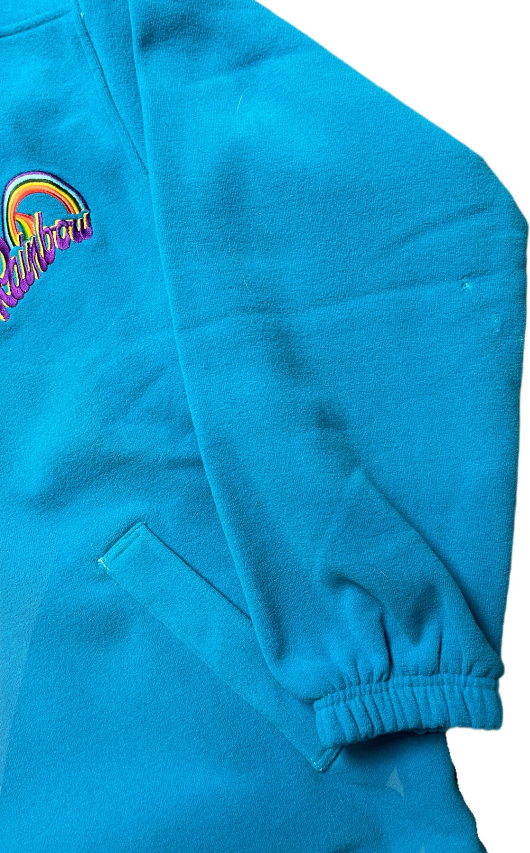 Vintage Fleece Sweatshirt Blau Polyester XS