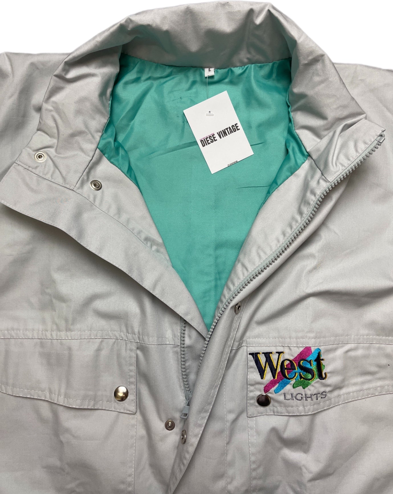 Vintage West Lights Jacke Grau Polyestermix L