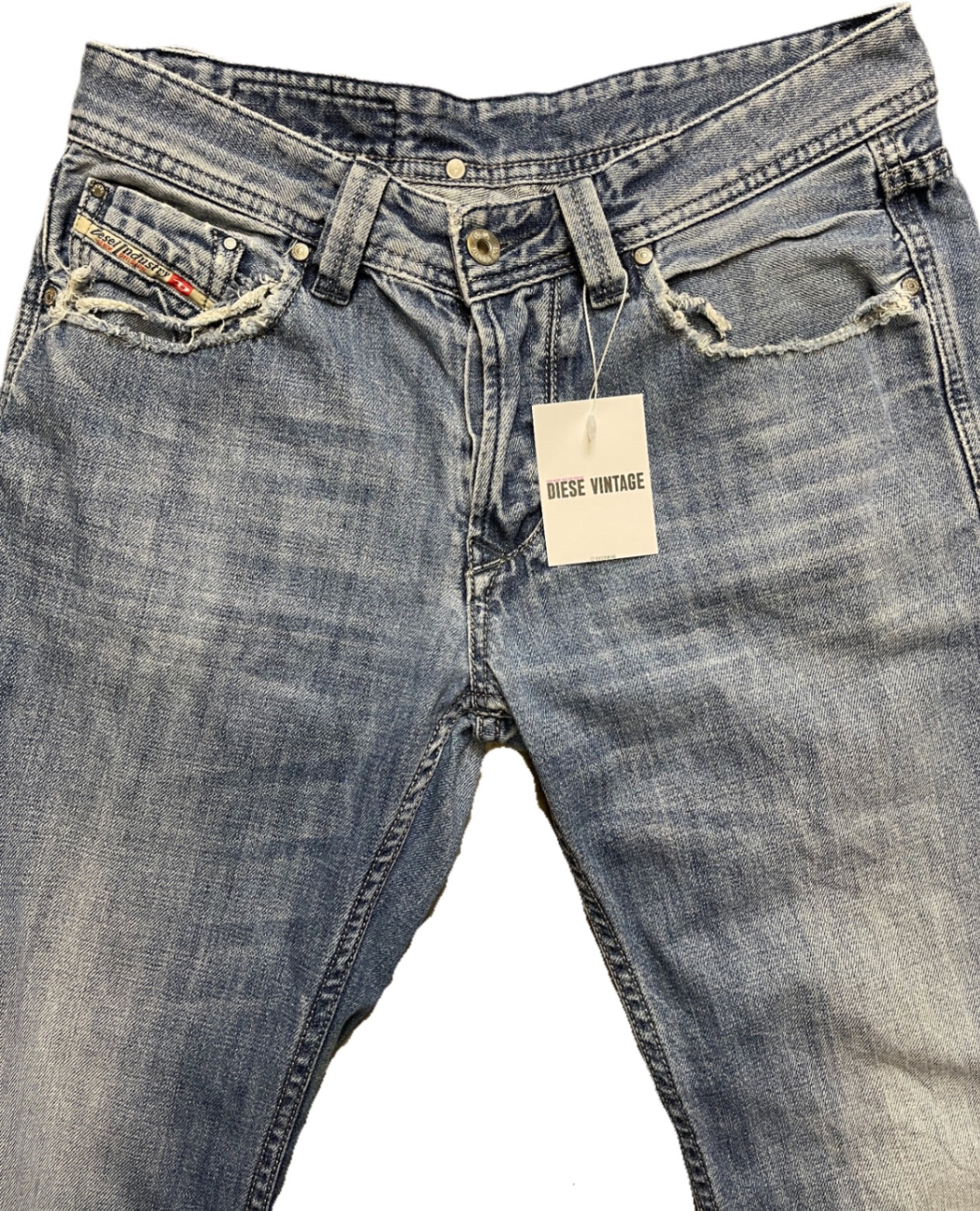 Vintage Distressed Diesel Jeans Blau Baumwolle S