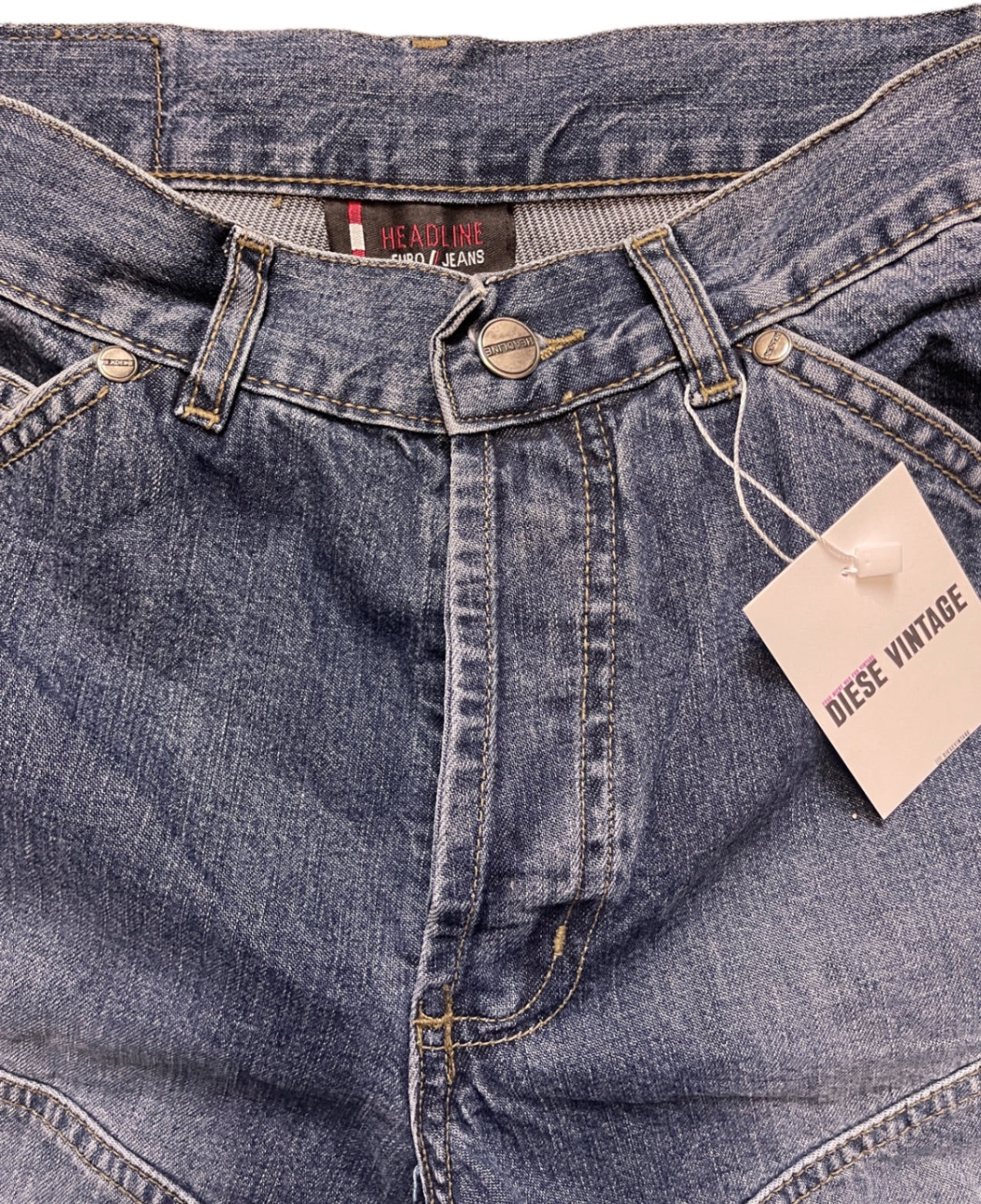 Vintage Headline Jeans Blau Baumwolle XS