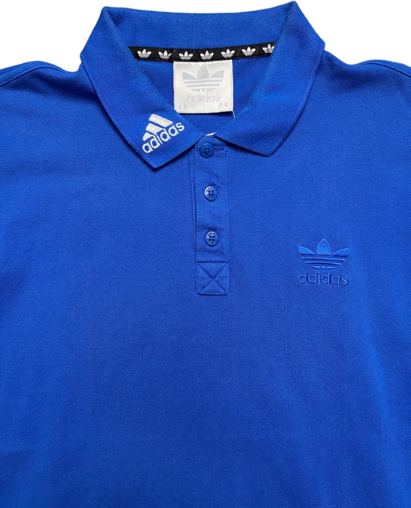 Vintage Adidas Polohemd Blau Baumwolle L