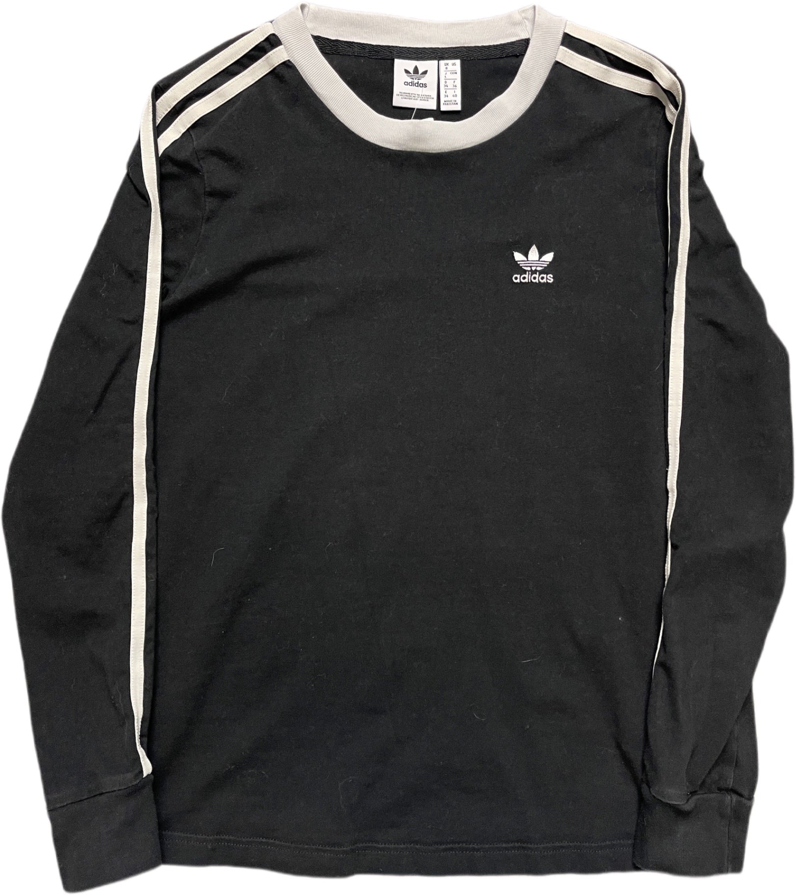 Adidas Langarmshirt Schwarz Baumwolle XS