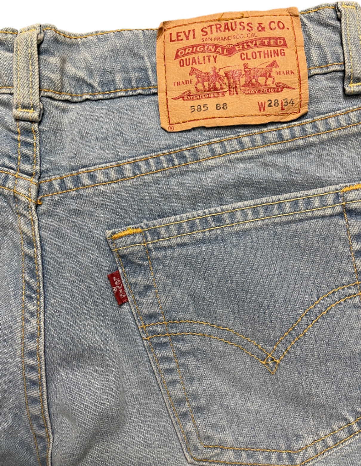 Levi's 585 Schlaghose Hellblau Baumwolle XS