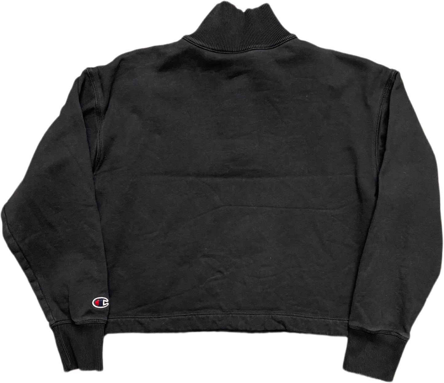 Champion Zip Sweatshirt Schwarz Baumwolle S