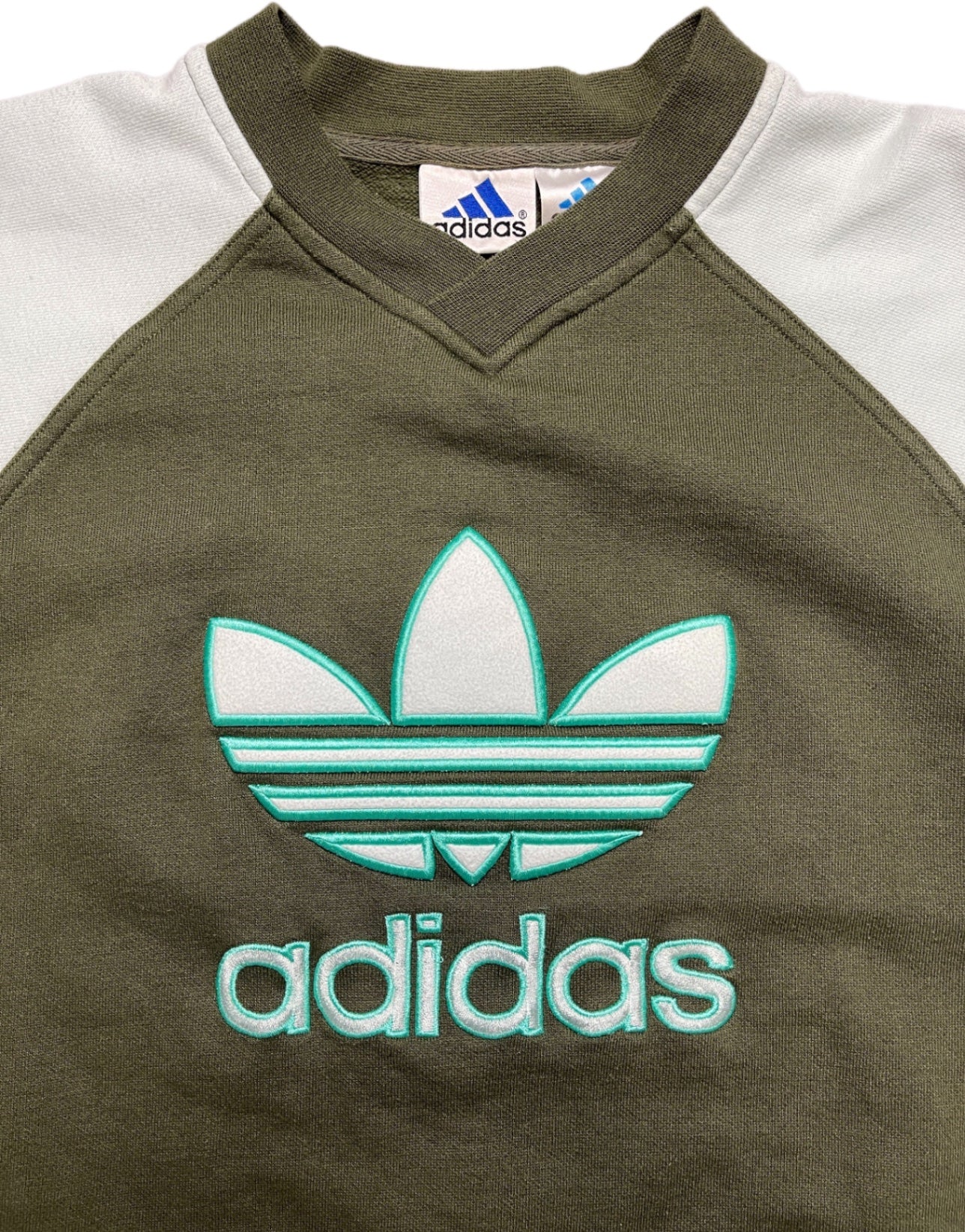 Vintage Adidas Sample Sweatshirt Weiß Baumwolle L