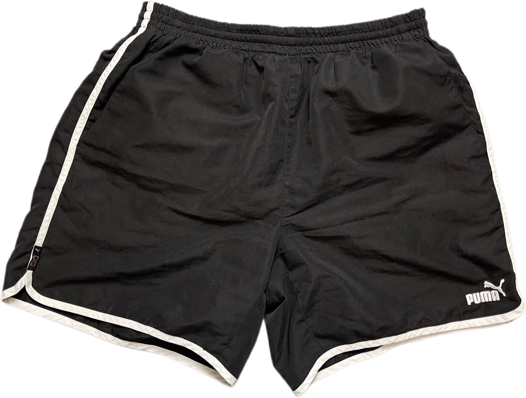 Vintage Puma Sportshorts Schwarz Synthetik L