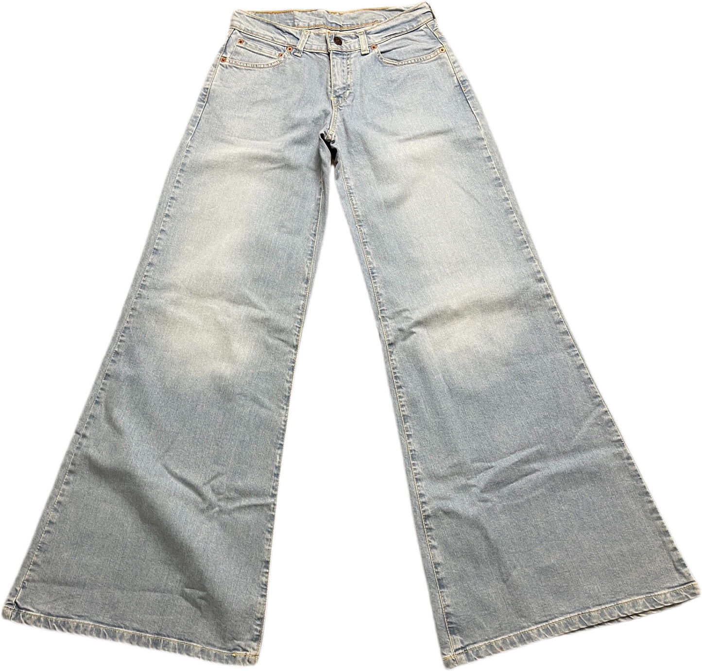 Levi's 585 Schlaghose Hellblau Baumwolle XS