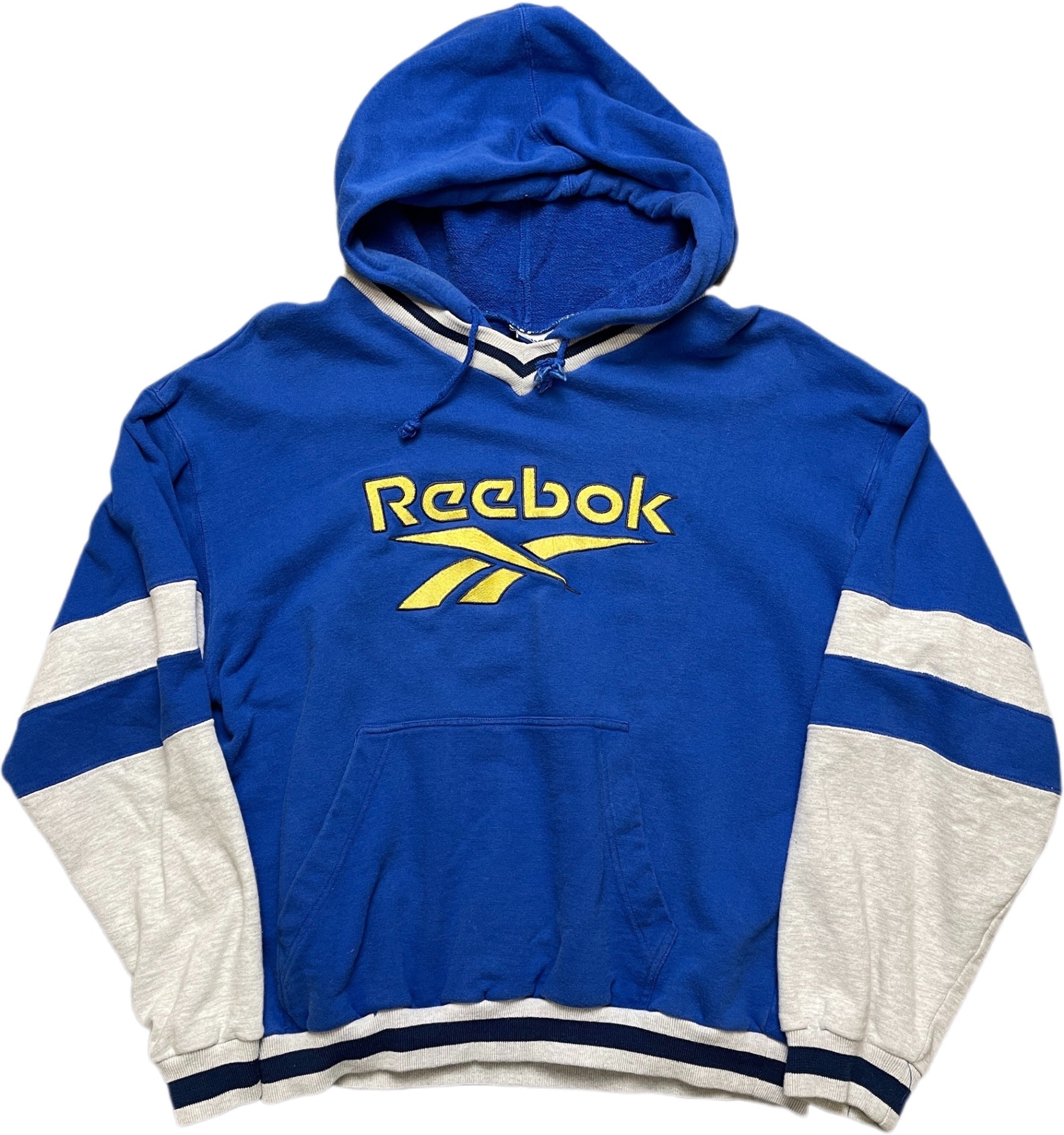 Vintage Reebok Hoodie Blau Baumwolle M