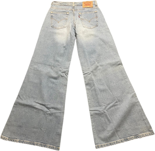 Levi's 585 Schlaghose Hellblau Baumwolle XS