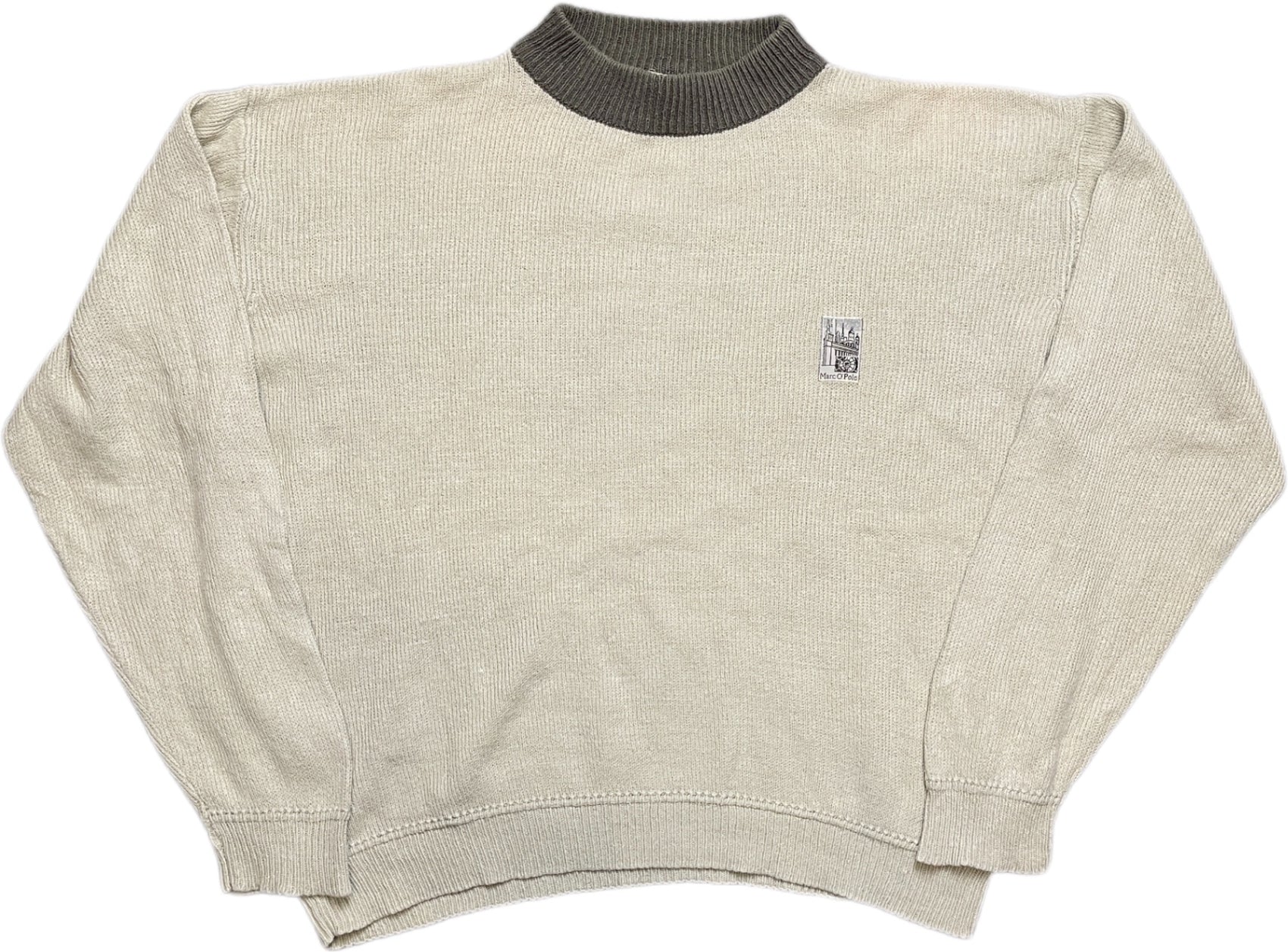 Vintage Marc O'Polo Strickpullover Beige Baumwolle M